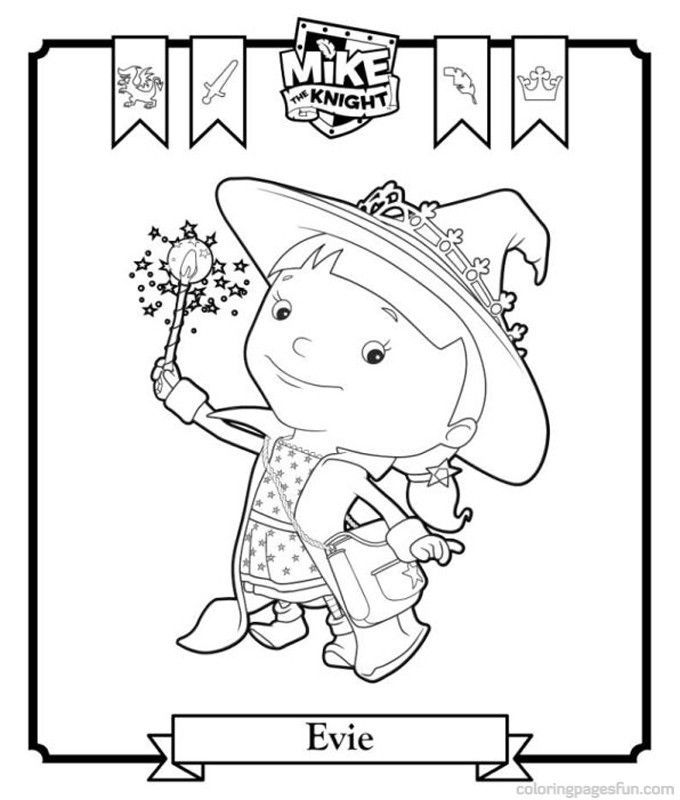 Mike the Knight Coloring Pages 1 | FIESTA MIKE EL CABALLERO | Pintere…