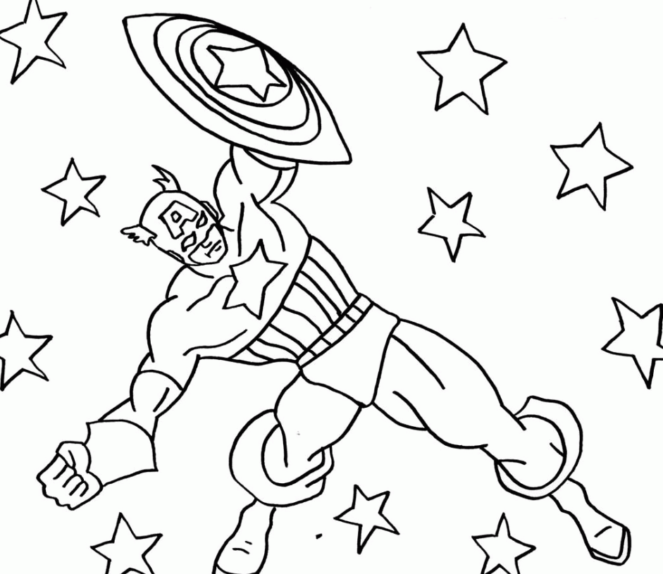 Captain America Coloring Pages Online | Coloring Pages For Kids 
