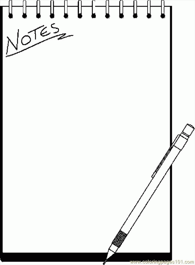 Coloring Pages Note Pad 1 (Education > School) - free printable 