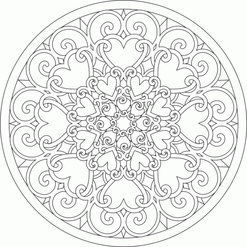 Mandala With Dreams Of The Cat Coloring Pages - Kids Colouring Pages