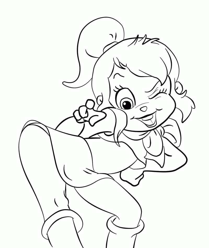 Alvin And The Chipmunks Brittany Coloring Pages