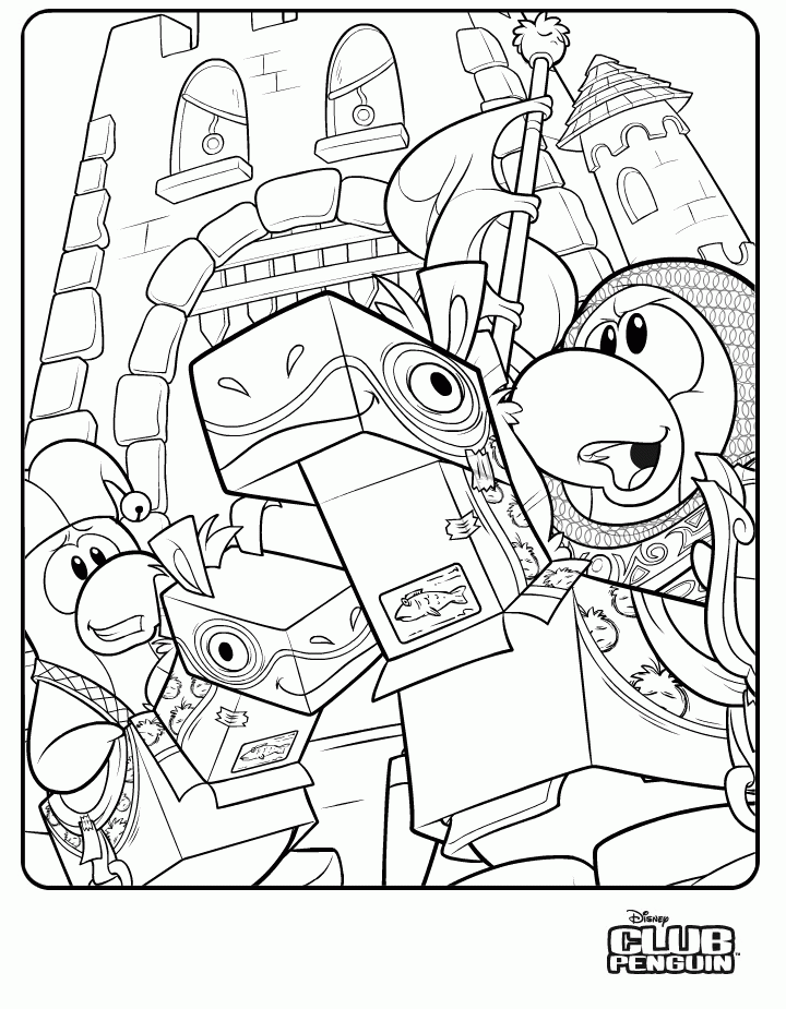 New Club Penguin Medieval Coloring Page | ClubPenguinCP