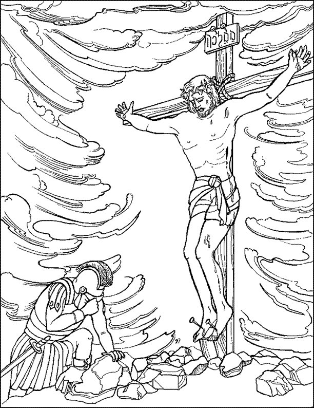 Jesus on the Cross - Coloring Page