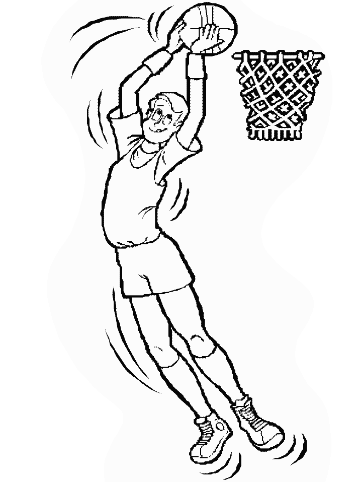 Printable Basketball 1 Sports Coloring Pages - Coloringpagebook.com