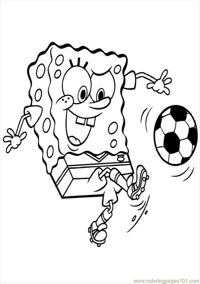 spspongebob soccer Colouring Pages