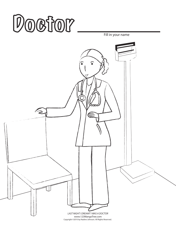 girl doctor Colouring Pages (page 2)