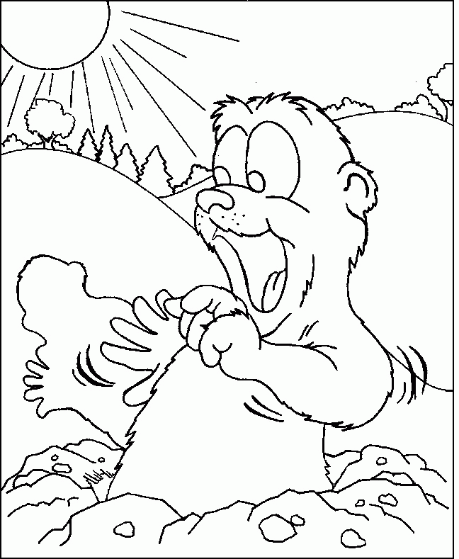 Groundhog Day February 2 Coloring Pages: Groundhog Day February 2 