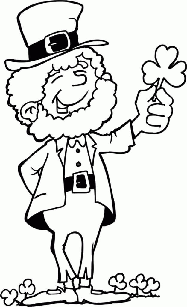 St Patricks Day Leprechaun Printable Coloring Pages | Extra 