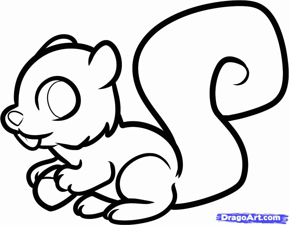 Cartoon Picture Of Squirrel - Coloring Home
