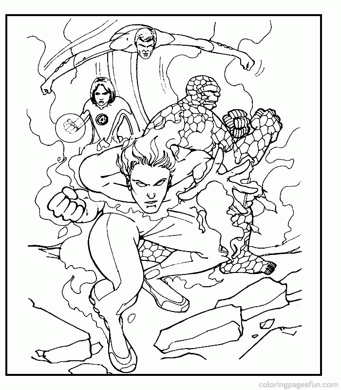Fantastic Four Coloring Pages 8 | Free Printable Coloring Pages 