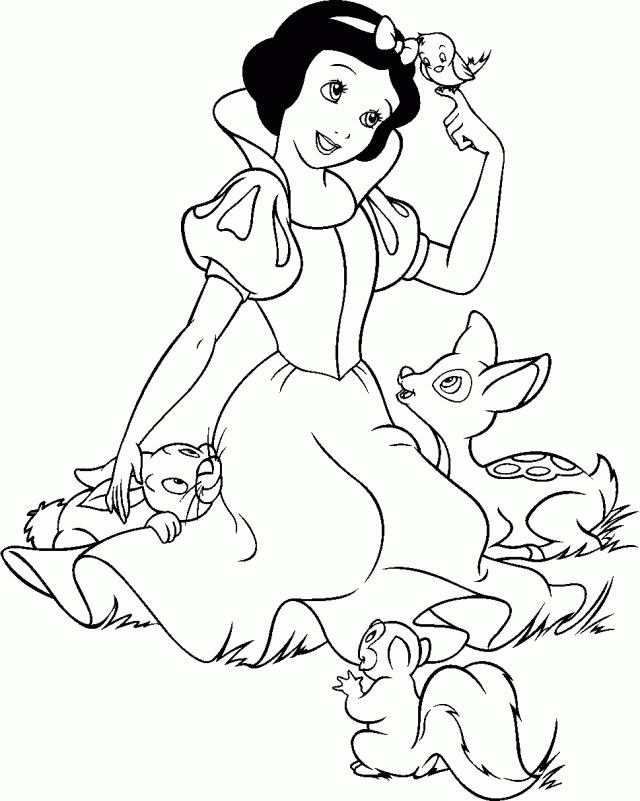 Disney Princess Coloring Pages Snow White Free Coloring Pages 