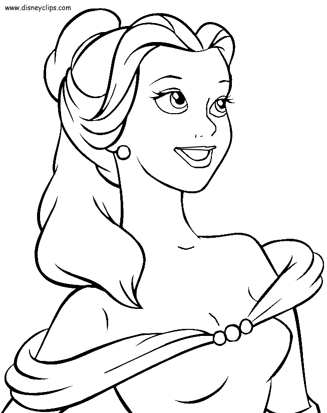 Beauty and the Beast Coloring Pages 2 - Disney Kids' Games
