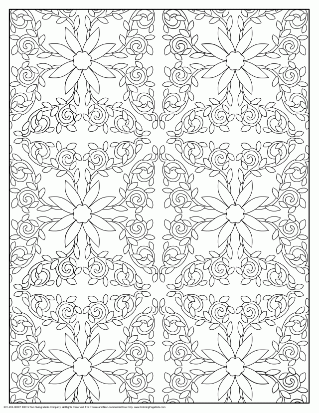 Polynesian Floral Design Pattern Coloring Page Id 91274 46254 Cool 