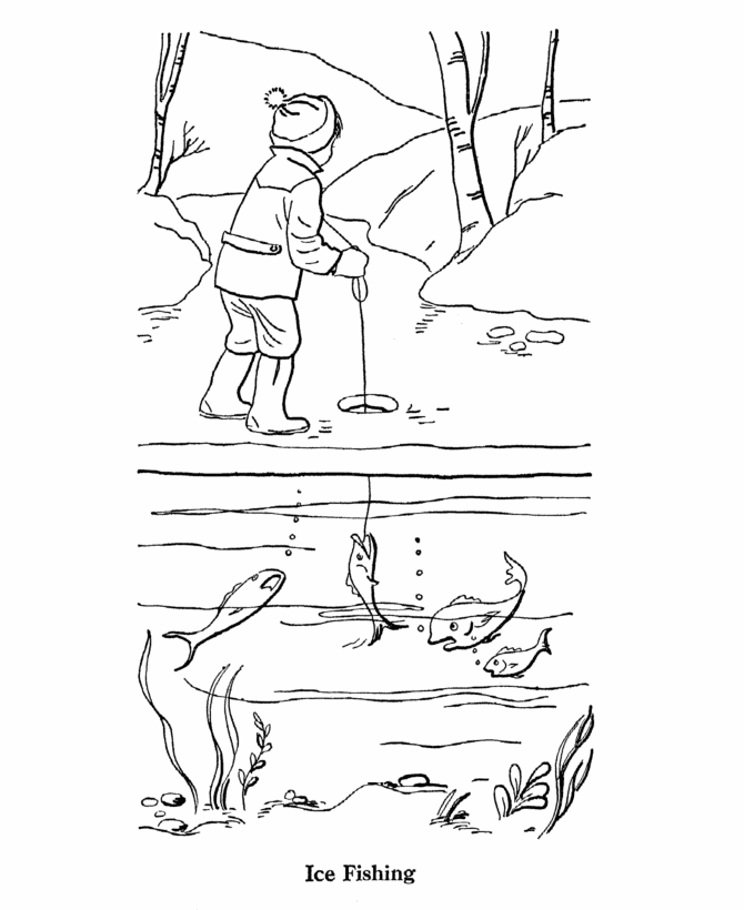 Preschool fishing printable coloring pages Trials Ireland