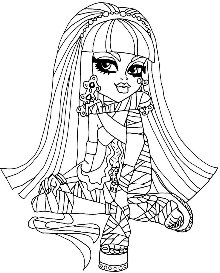 Cute Cleo De Nile Coloring Page | Monster High