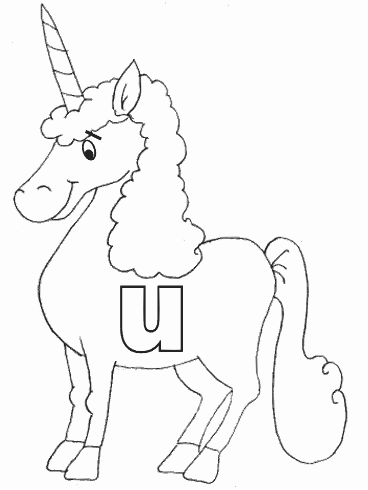 Alphabet # U Coloring Pages & Coloring Book