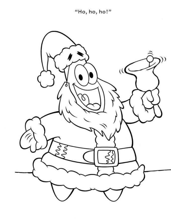 Smiling Patrick Coloring Page | Kids Coloring Page