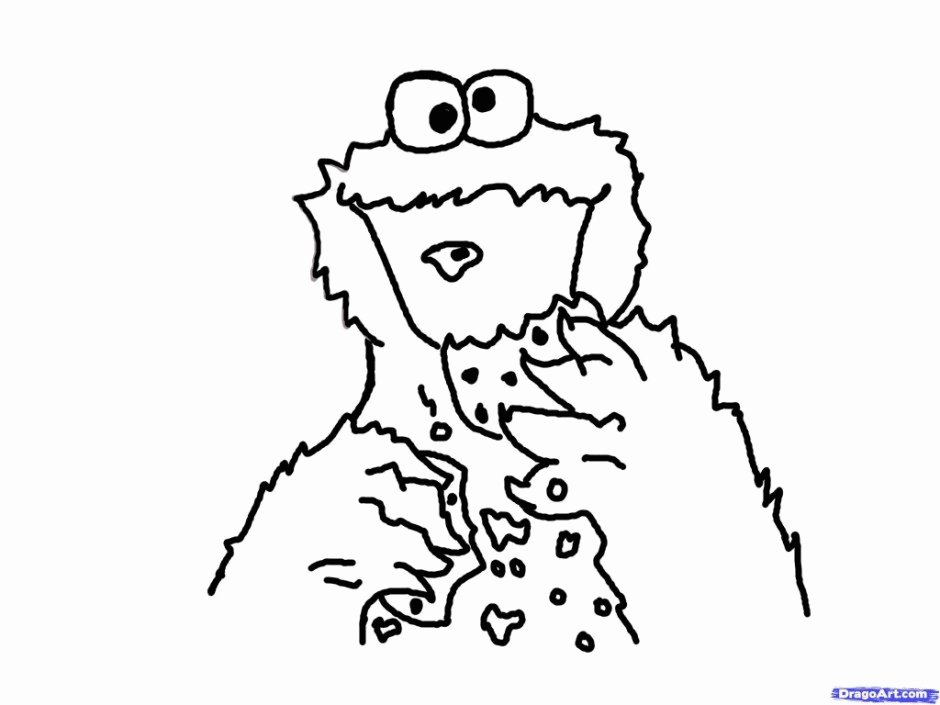 Cookie Monster Coloring Sheets Viewing Gallery For Cookie 27597 