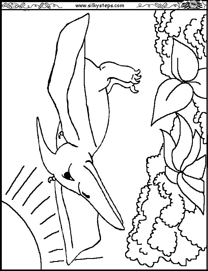 Pterodactyl colouring picture