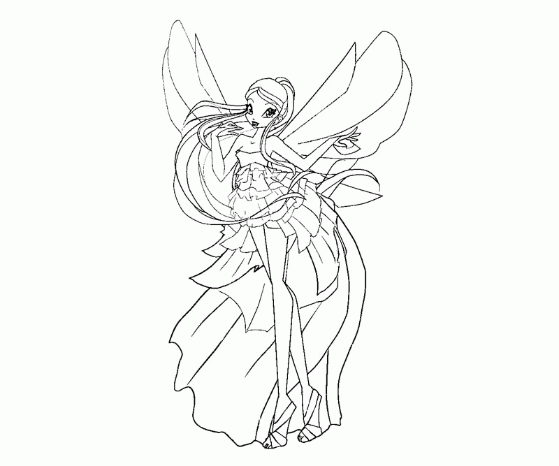 Winx Club Stella Coloring Pages
