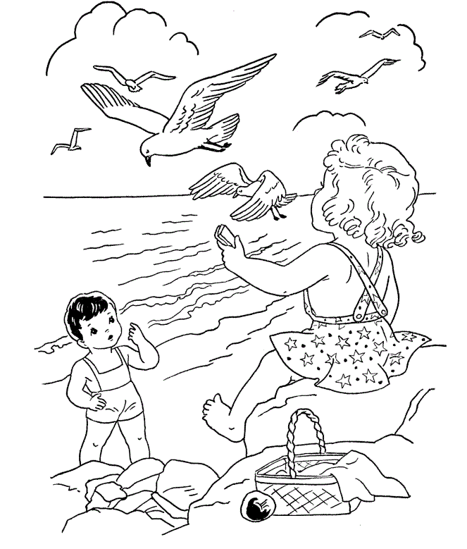 cute beach coloring pages | The Coloring Pages