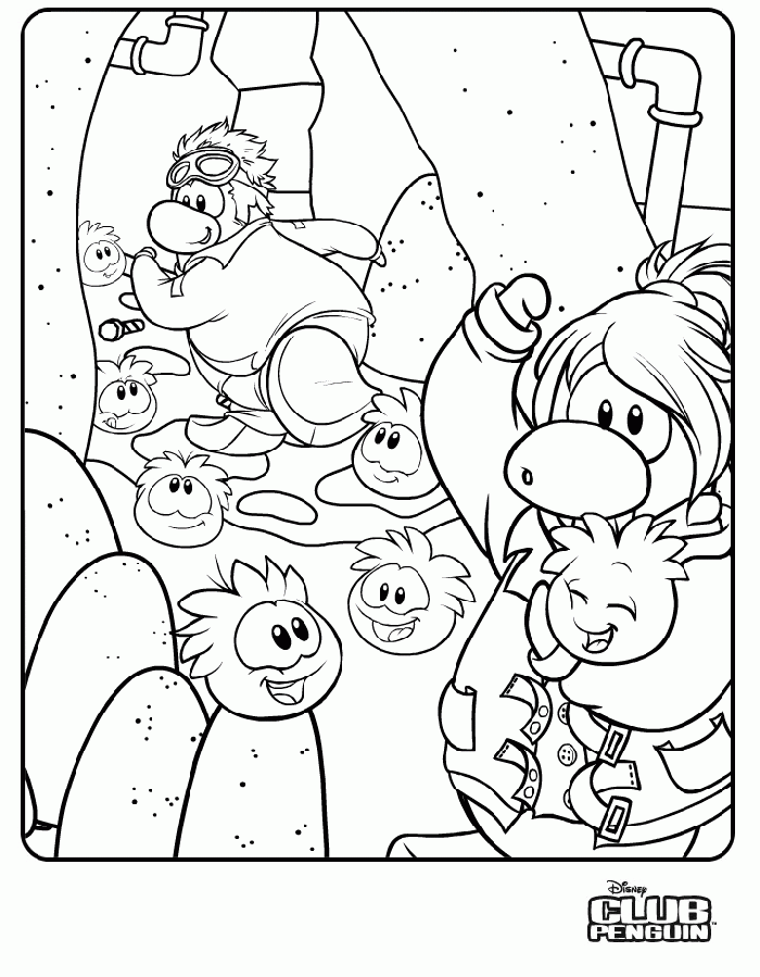 g pages of puffles Colouring Pages