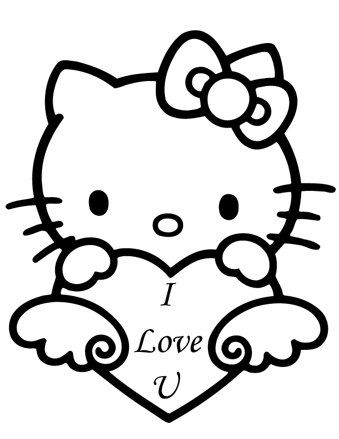 Free Printable Hello Kitty Coloring Pages | H & M Coloring Pages 
