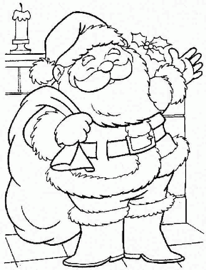 Printable Colouring Pages Christmas Santa Claus For Kids #4414.