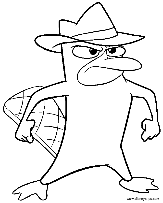 Perry The Platypus Agent P Coloring Pages