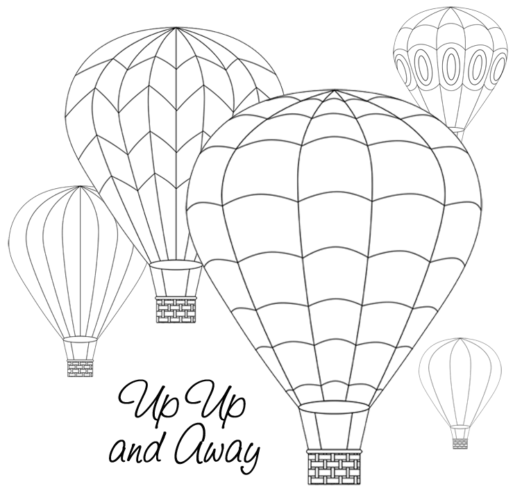 Free Hot Air Balloon Template Printable Hot Air Balloon Drawing 