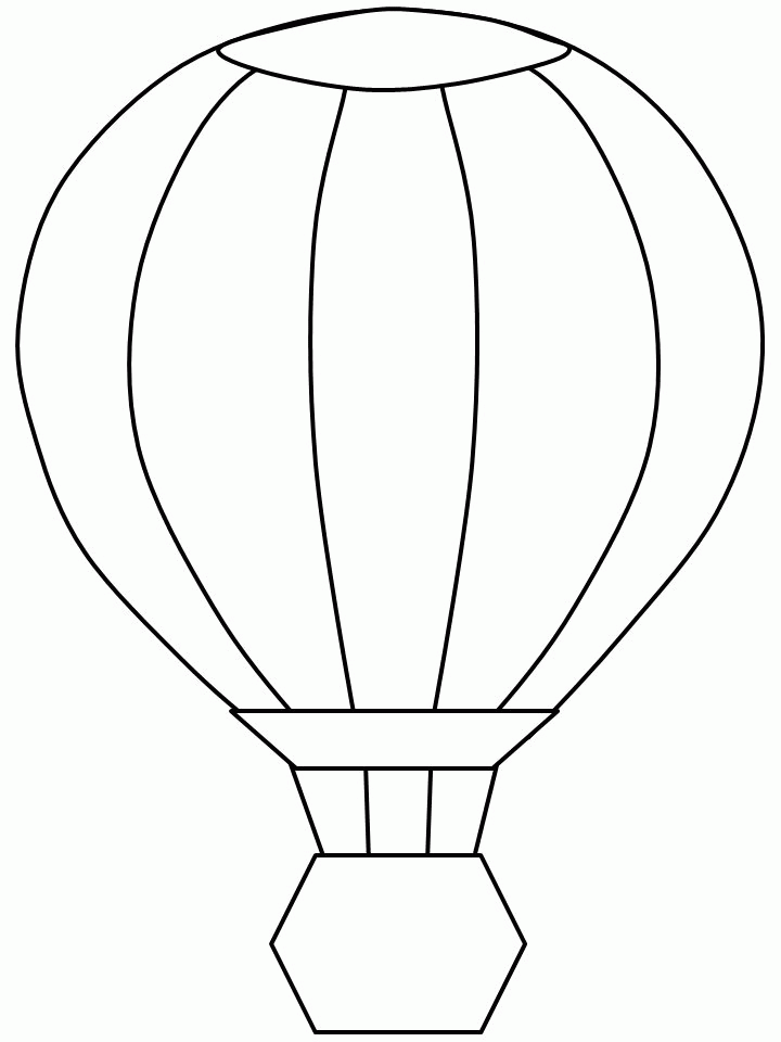 Hot Air Balloon Template Printable Coloring Home