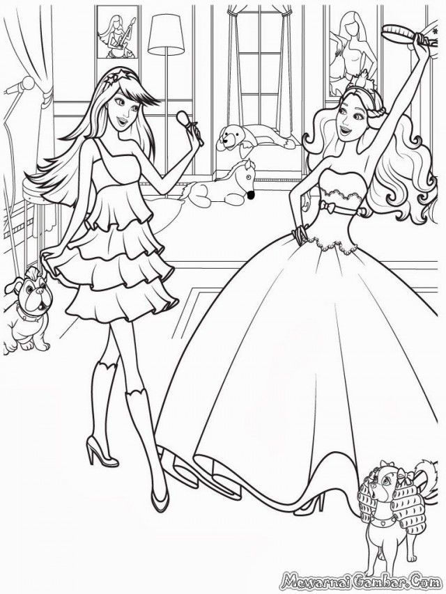 Viewing Gallery For Barbie And The Pink Shoes Coloring Pages 41481 