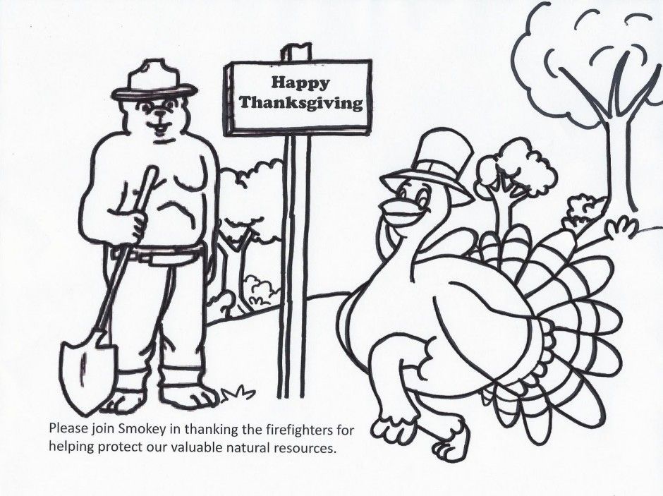 Smokey The Bear Coloring Page Hagio Graphic 148213 Fire Prevention 