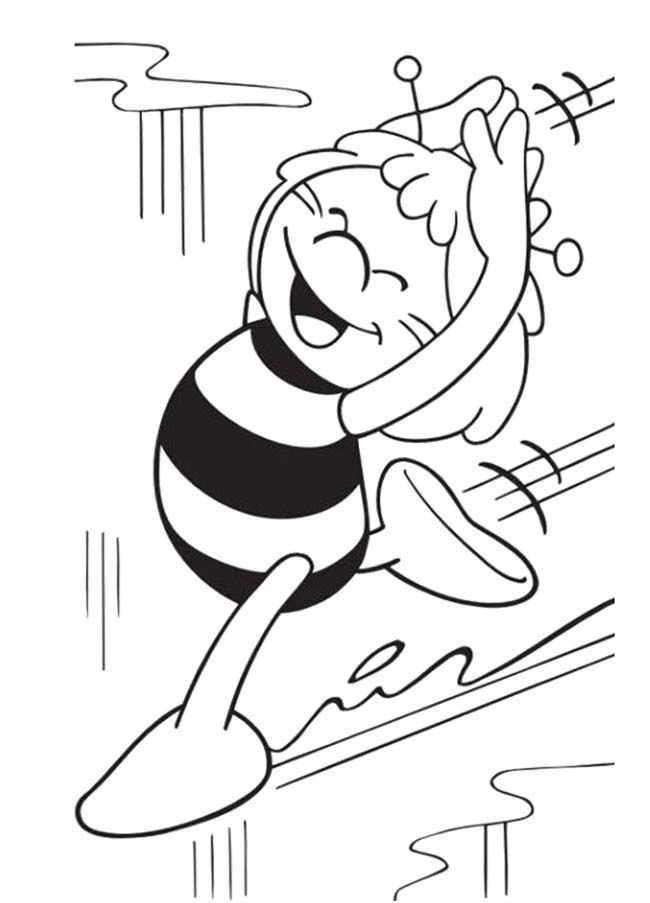 Maya The Bee Coloring Pages : Maya The Bee Shocked Coloring Page 