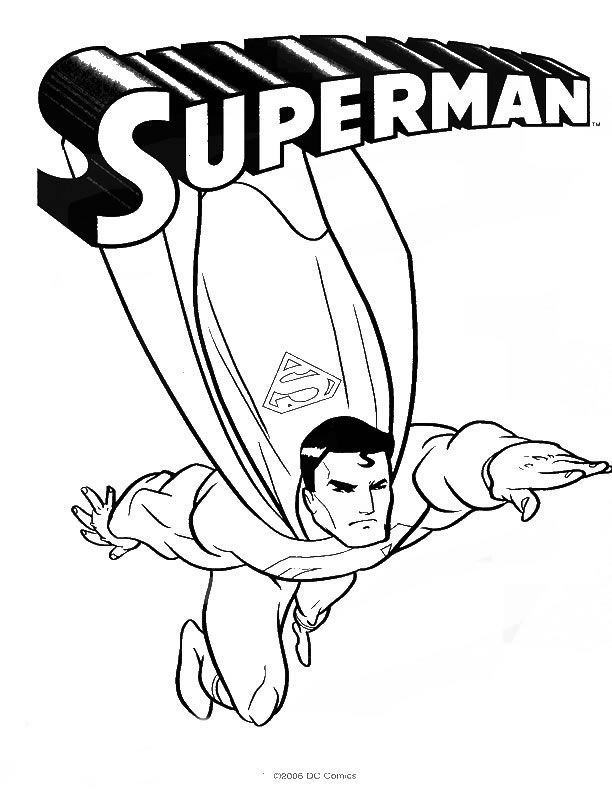 Childsuperman Coloring Pages For Kids Printable