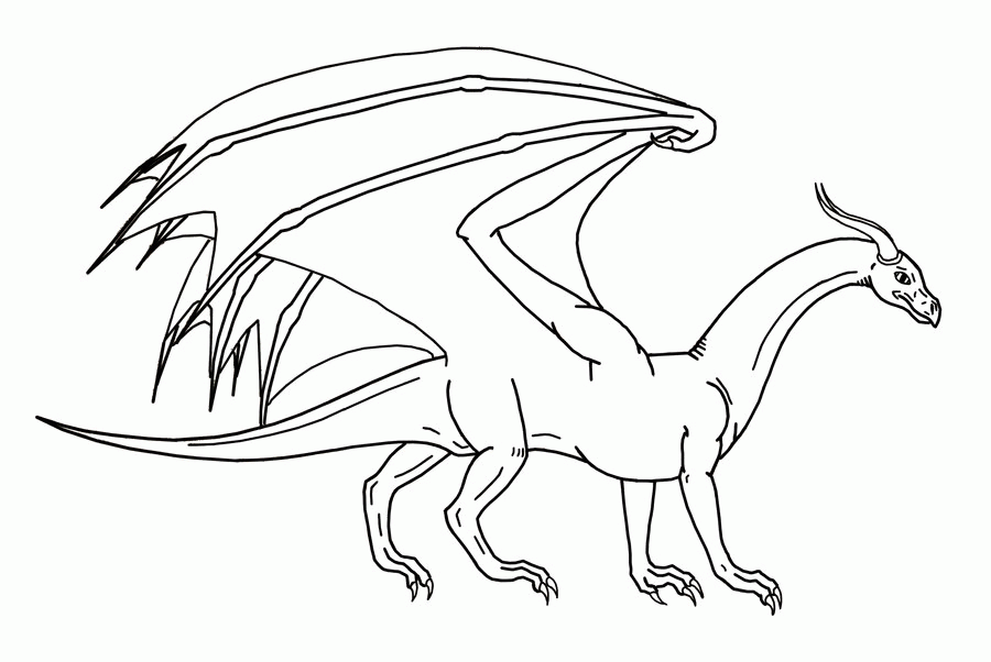 Download Flying Dragon Outline Images & Pictures - Becuo - Coloring ...