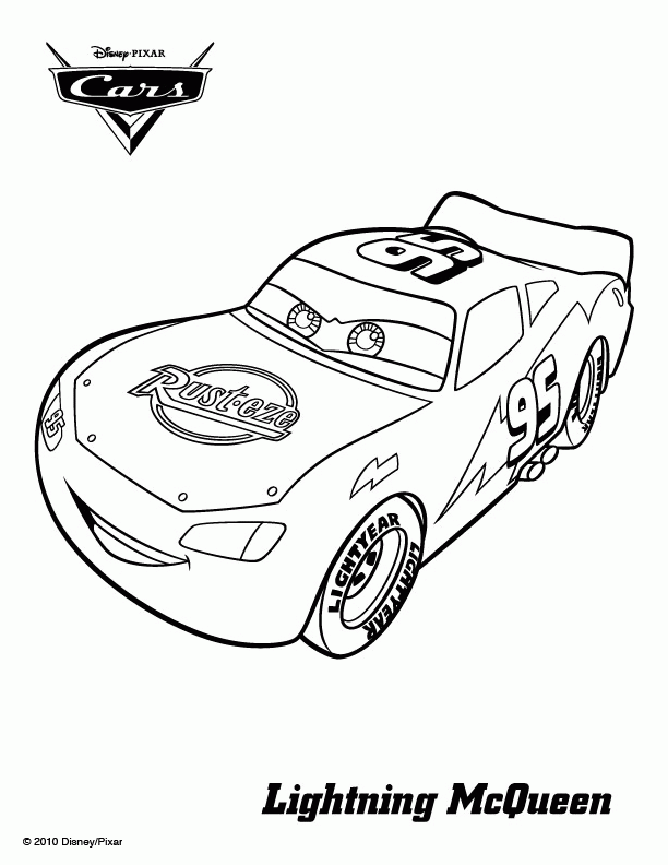 Disney Cars Lightning McQueen Coloring Pages - Disney Coloring 