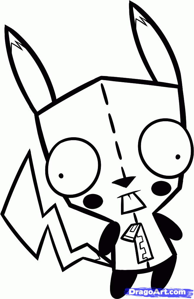 Grr Invader Zim Coloring Pages Zim from the cartoon series invader zim ...