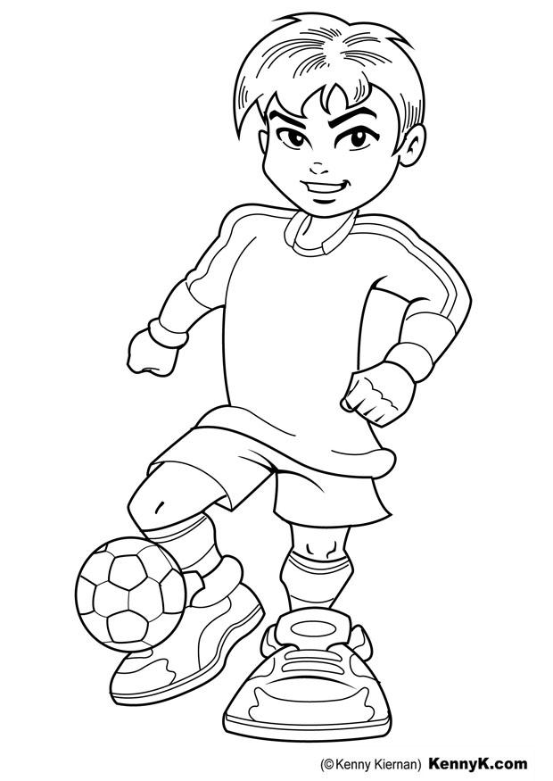 Coloring Page Soccer Player Img 20110 620x875px Football Picture