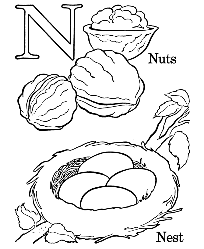 letter n worksheets Colouring Pages (page 2)