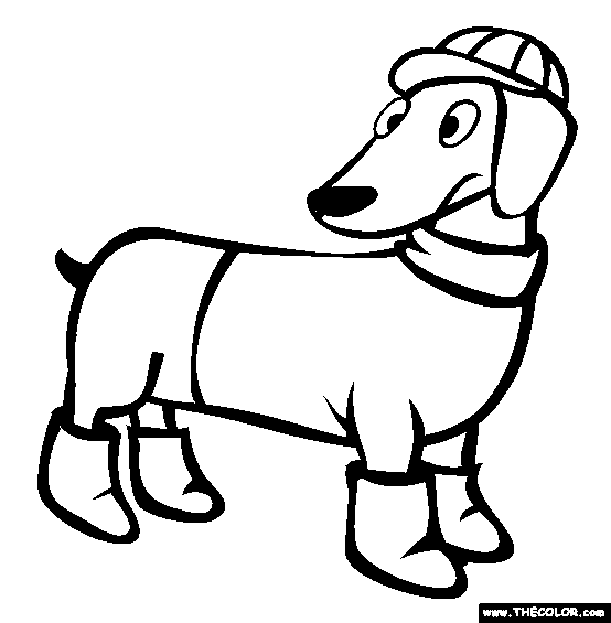 Dachshund Coloring Page - Coloring Home