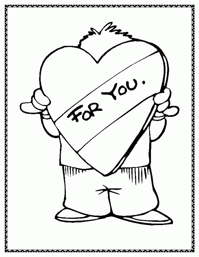 Printable Free Pictures To Color For Valintines Day