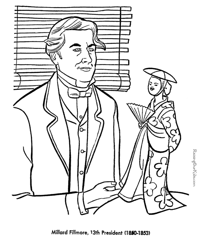 Millard Fillmore coloring pages - free and printable!