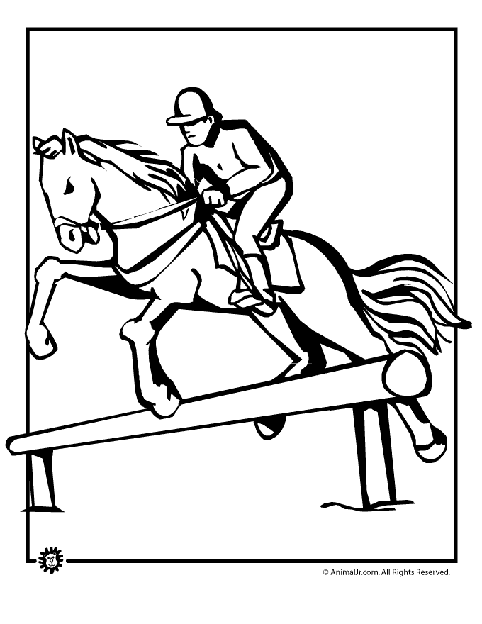 Horses Jumping Coloring Pages - Coloring Home
