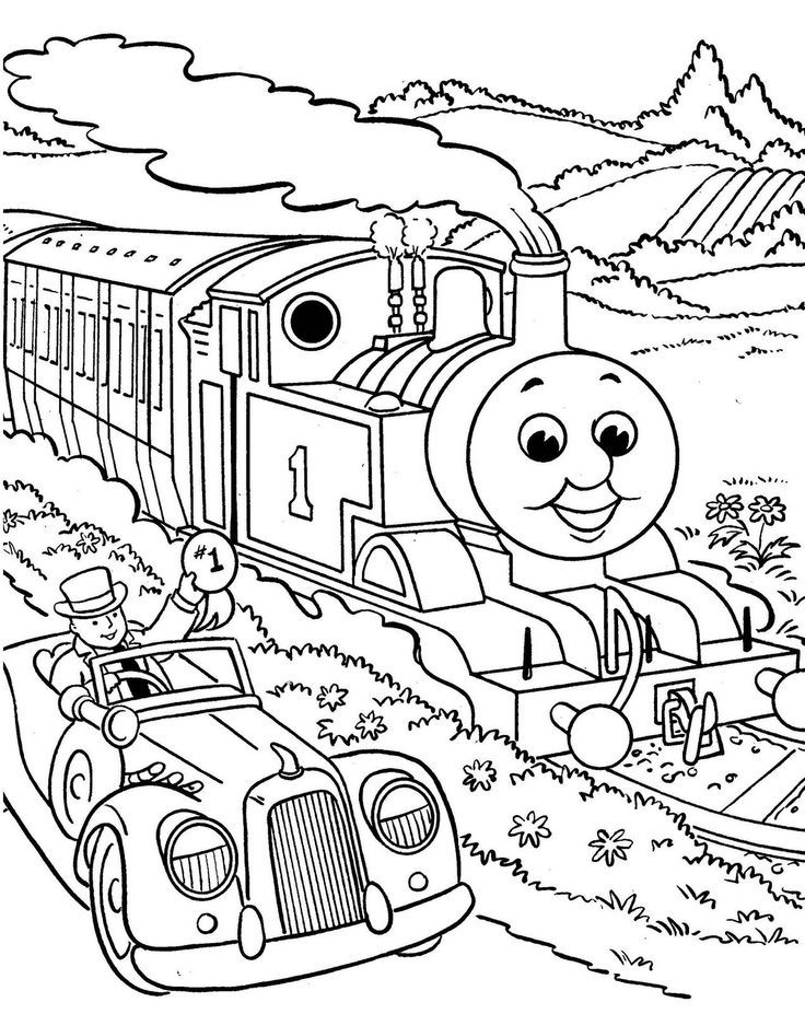 Thomas And Friends Car Coloring For Kids | Train Birthday Party | Pin…