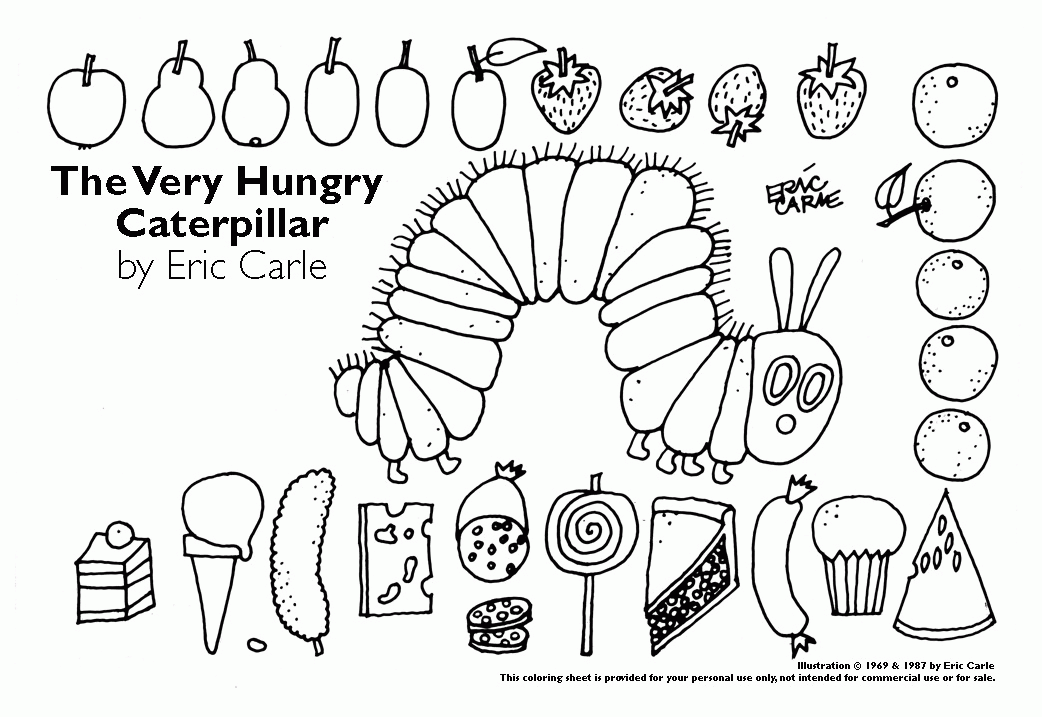 Very Hungry Caterpillar Coloring Pages PrintablesJlongok Printable 