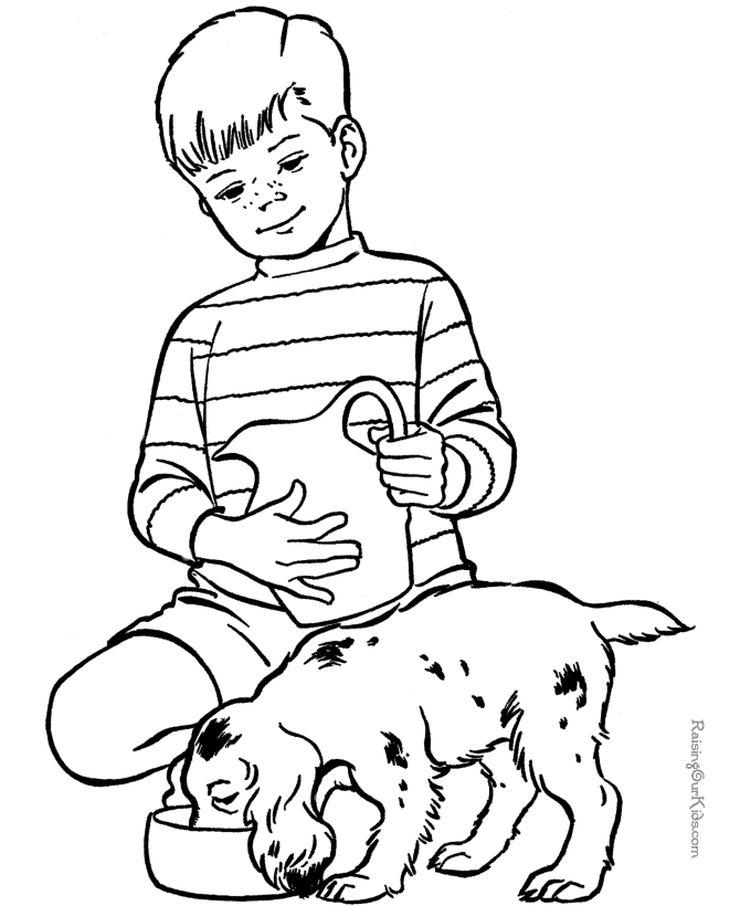Pets Coloring Page - Coloring Home