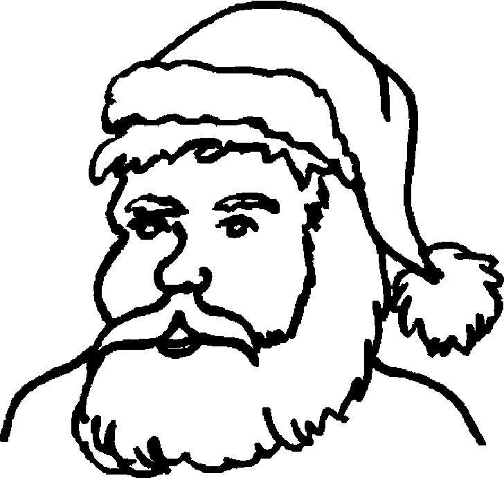 Santa Claus Face of Christmas Coloring Pages >> Disney Coloring Pages