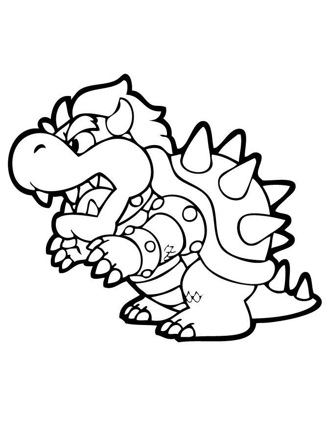 Bowser Coloring Pages Bowser Coloring Page