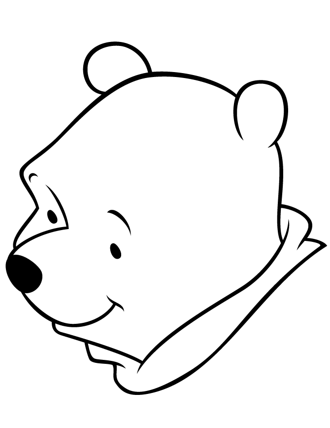 Easy Winnie The Pooh Bear For Toddlers Coloring Page | HM Coloring 